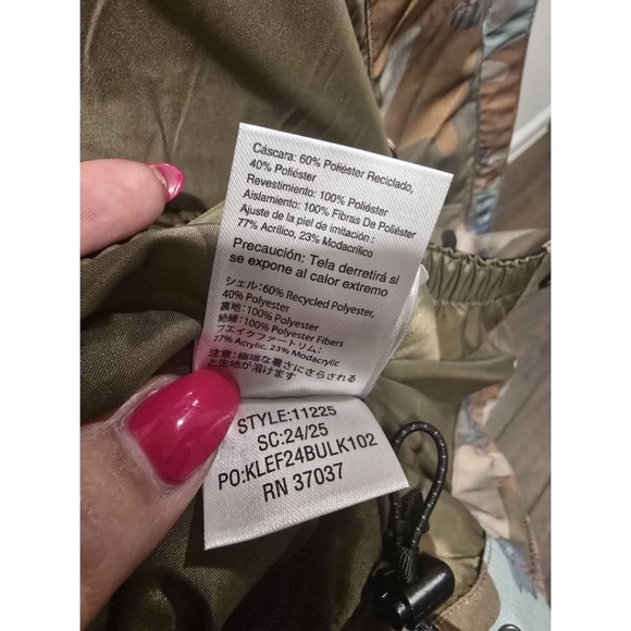 Obermeyer Tuscany Vintage Camo Floral Coat Jacket Womens 12 Large New - Picture 13 of 13